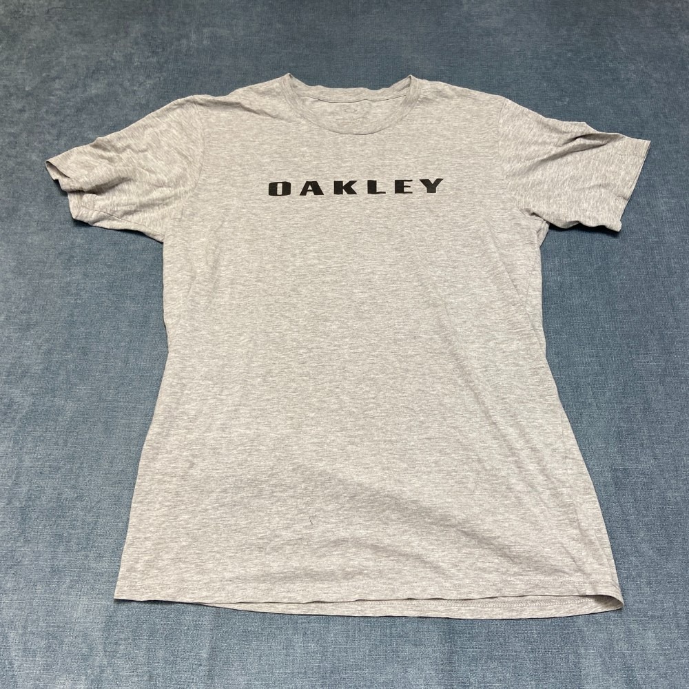 Oakley T Shirt Mens Large Heather Gray All Day Comfort Regular Fit Summer Tee